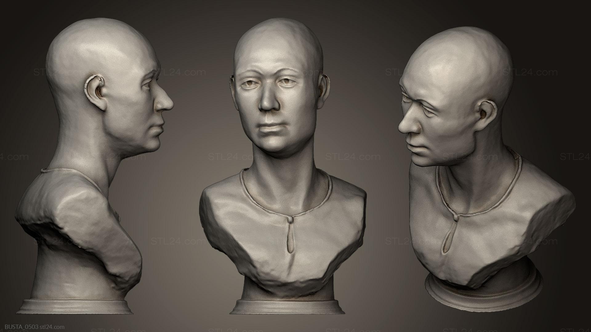 Бюсты и головы античные и исторические (Сибирская Ледяная Дева, BUSTA_0503) 3D модель для ЧПУ станка